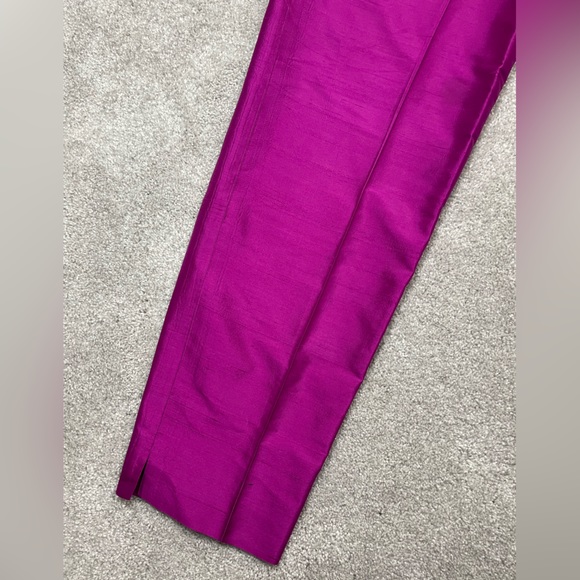 Jones New York iridescent purple 100% silk pants - Picture 3 of 9